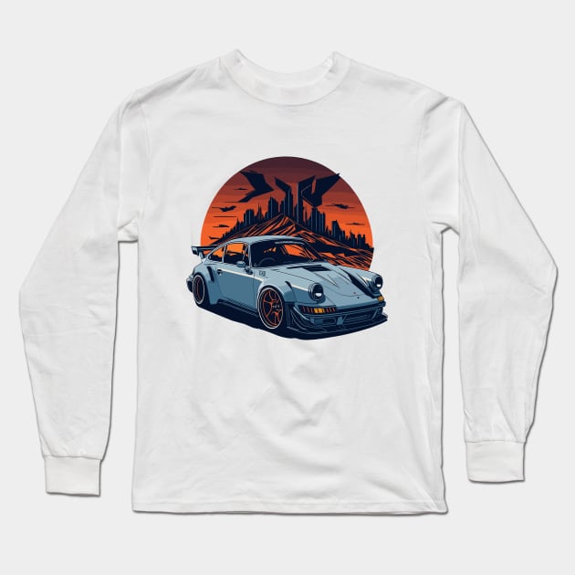 Porsche 911 GT 3 Turbo Classic Car Long Sleeve T-Shirt by Cruise Dresses